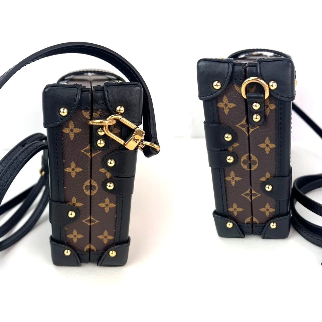 Louis Vuitton Petite Malle Patches Monogram Crossbody Clutch Bag - 7