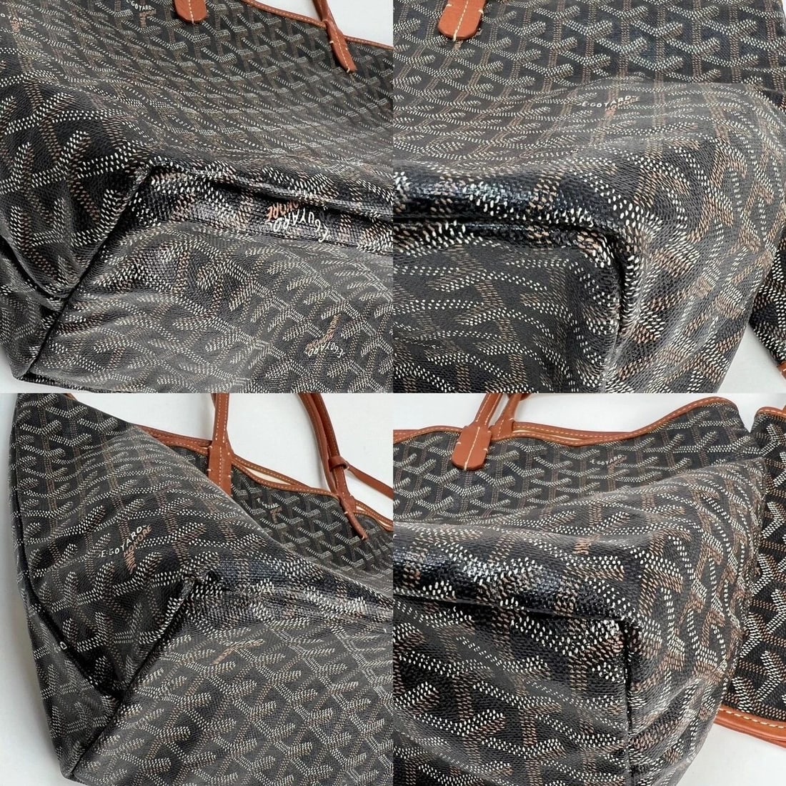 GOYARD St. Louis Goyardine PM Black Tote - 9