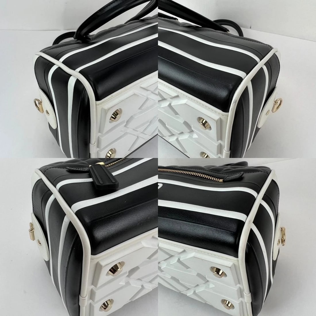 Christian Dior Lambskin Cannage Medium Dior Vibe Zip Bowling Bag - 17