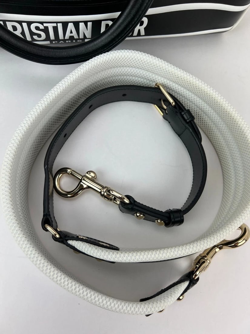 Christian Dior Lambskin Cannage Medium Dior Vibe Zip Bowling Bag - 4