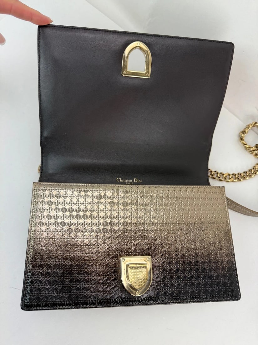 Christian Dior Diorama Cannage Embossed Calfskin Ombre Crossbody Bag - 9