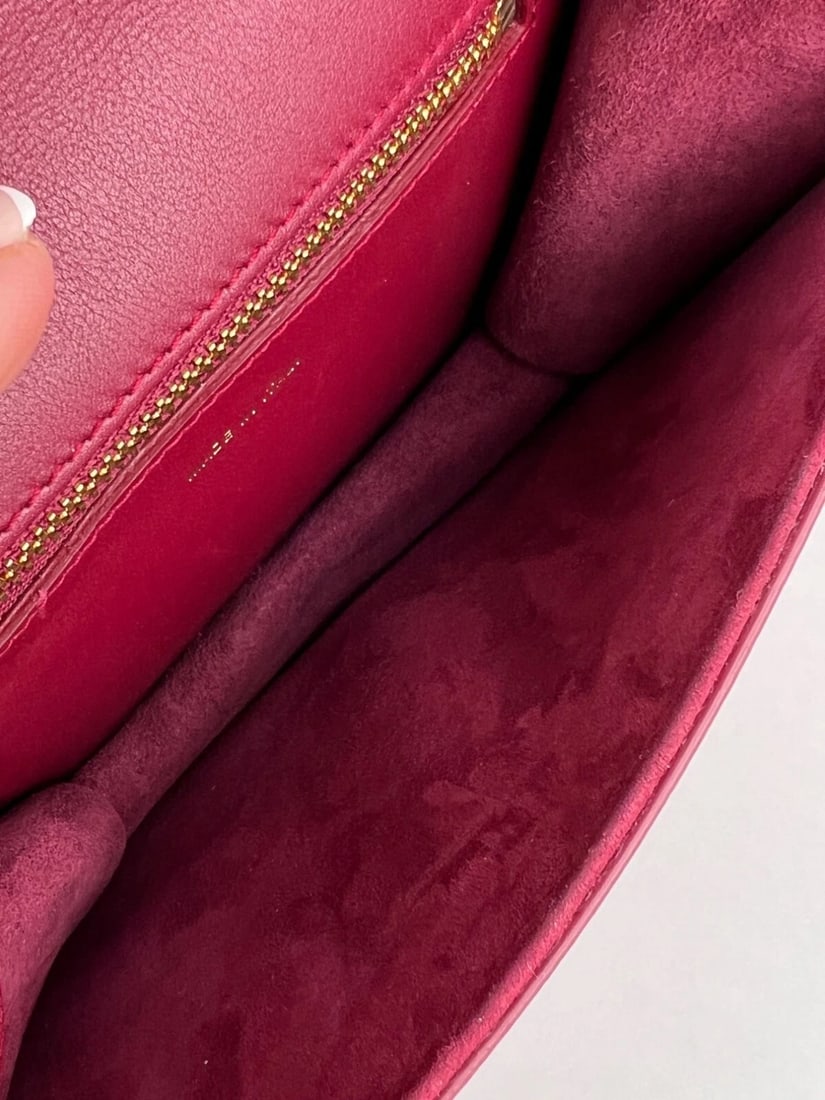 Christian Dior C'est Dior Mini Flap Burgundy Leather Shoulder Bag - 11