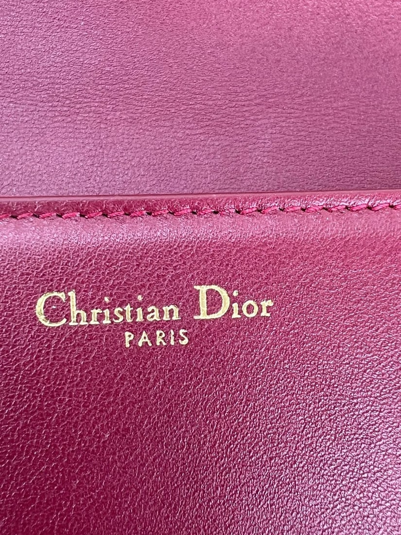 Christian Dior C'est Dior Mini Flap Burgundy Leather Shoulder Bag - 12