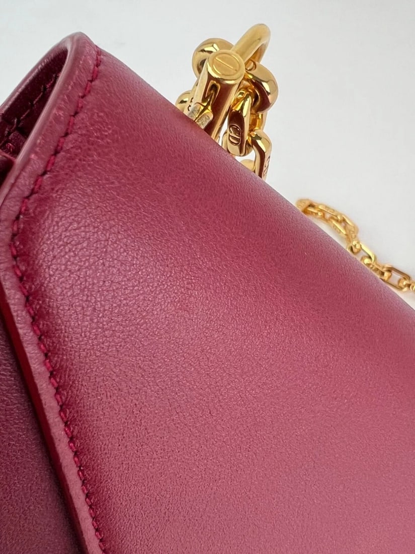 Christian Dior C'est Dior Mini Flap Burgundy Leather Shoulder Bag - 9