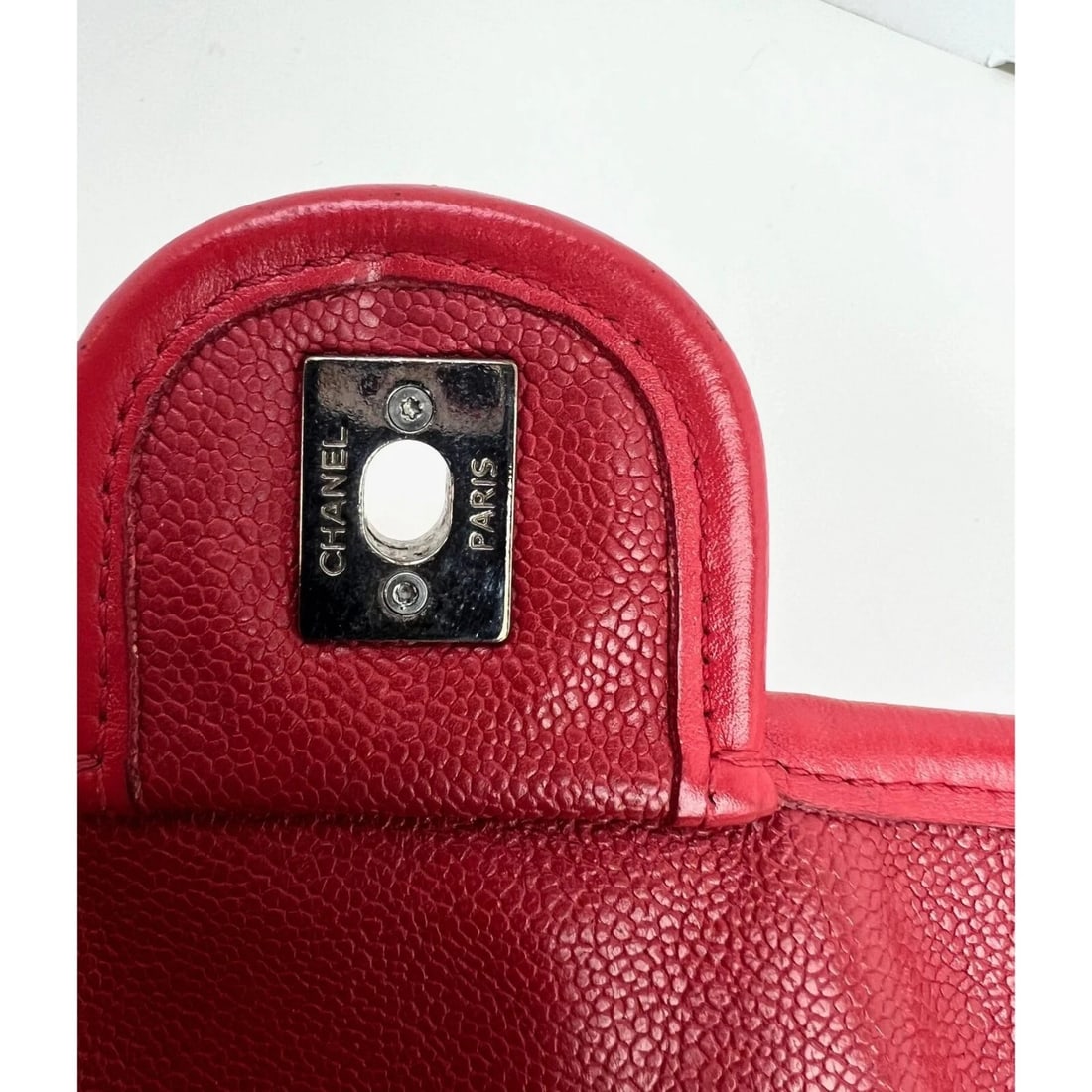 Chanel Caviar Quilted Medium French Riviera Red Flap Shoulder Bag - 14