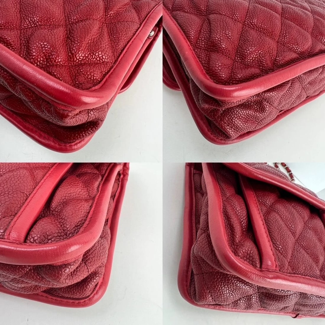 Chanel Caviar Quilted Medium French Riviera Red Flap Shoulder Bag - 6