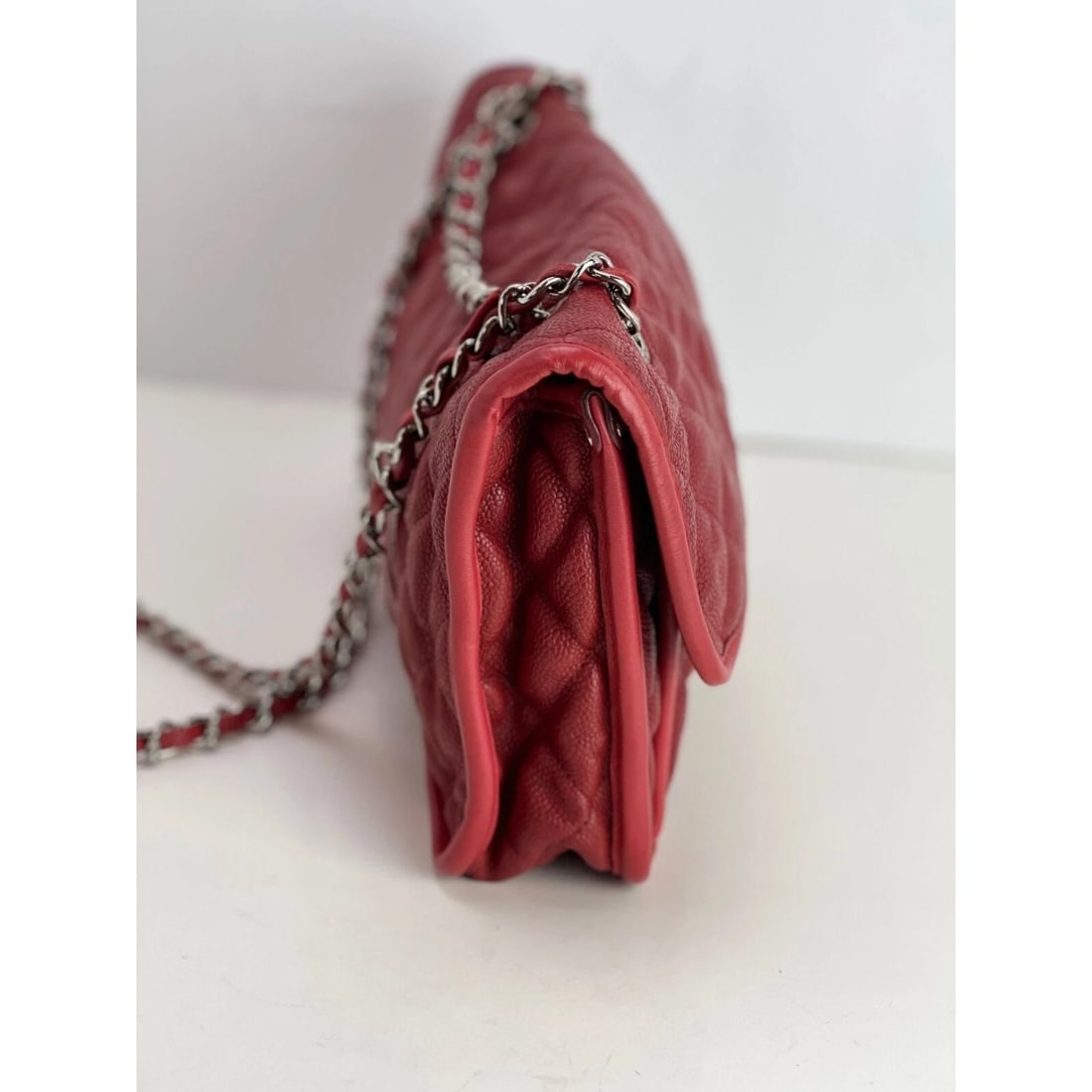 Chanel Caviar Quilted Medium French Riviera Red Flap Shoulder Bag - 8