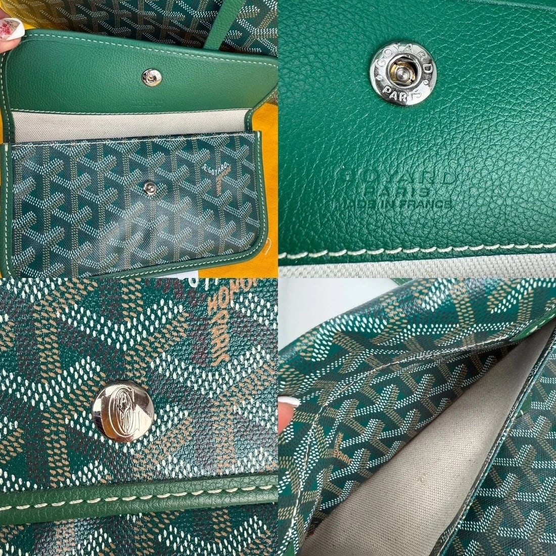 GOYARD Saint Louis PM Goyardine Green Tote - 4