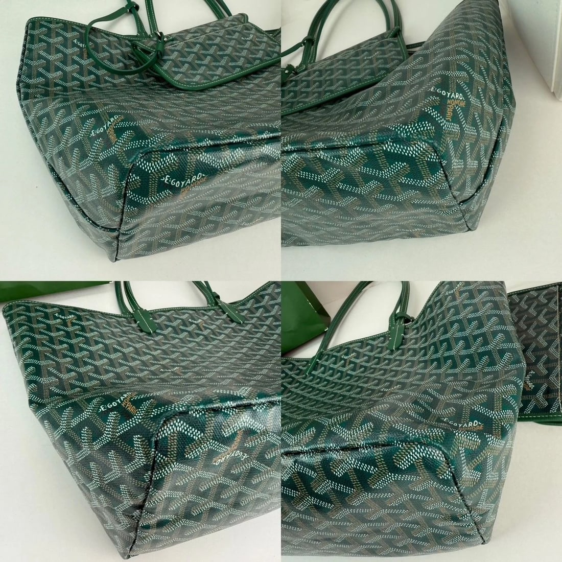GOYARD Saint Louis PM Goyardine Green Tote - 5