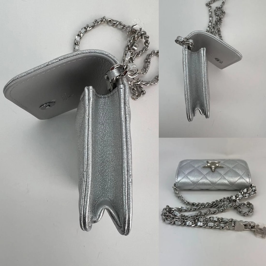 Chanel Metallic Goatskin Quilted Star Flap Waist Belt Shoulder Bag - 7