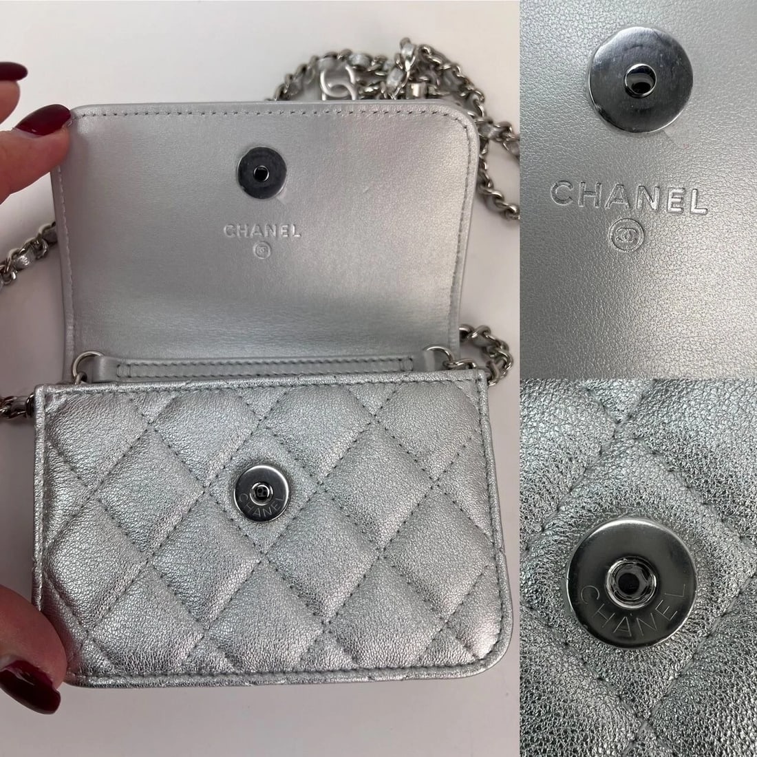 Chanel Metallic Goatskin Quilted Star Flap Waist Belt Shoulder Bag - 9