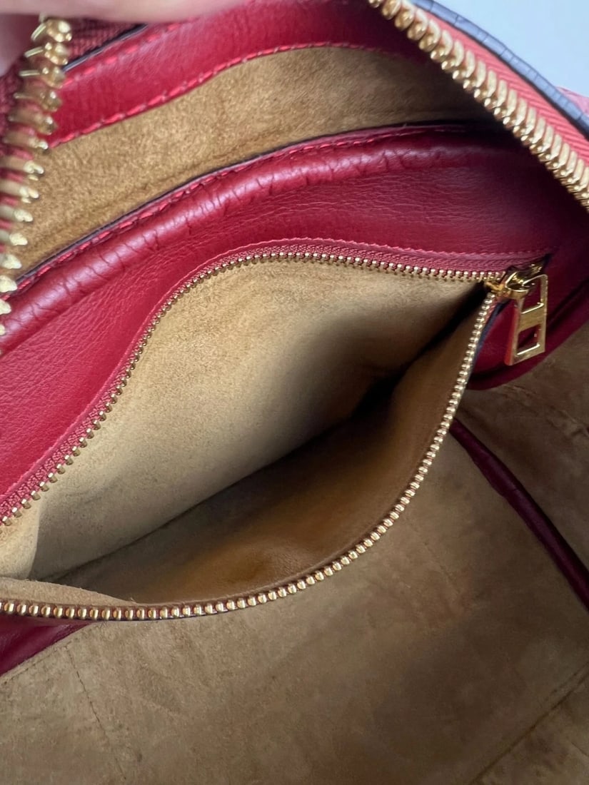 Loewe Amazona Anagram 2 Way Red Leather Shoulder Bag - 12