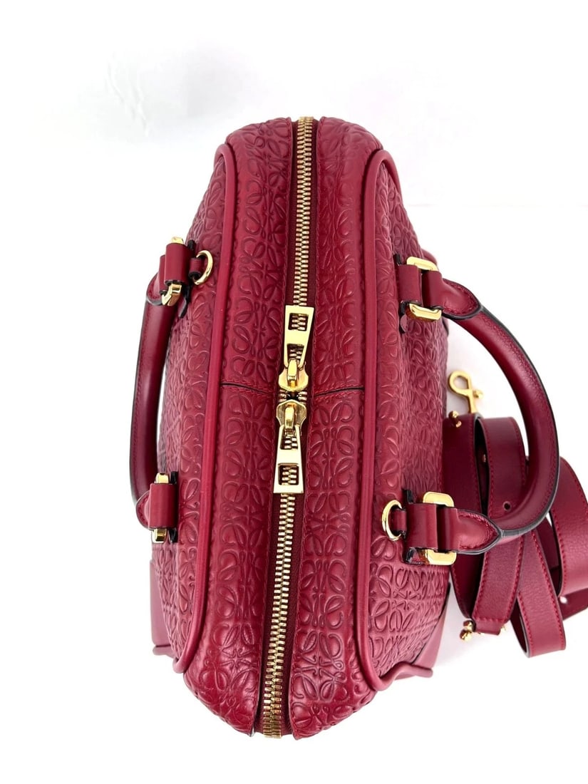 Loewe Amazona Anagram 2 Way Red Leather Shoulder Bag - 13