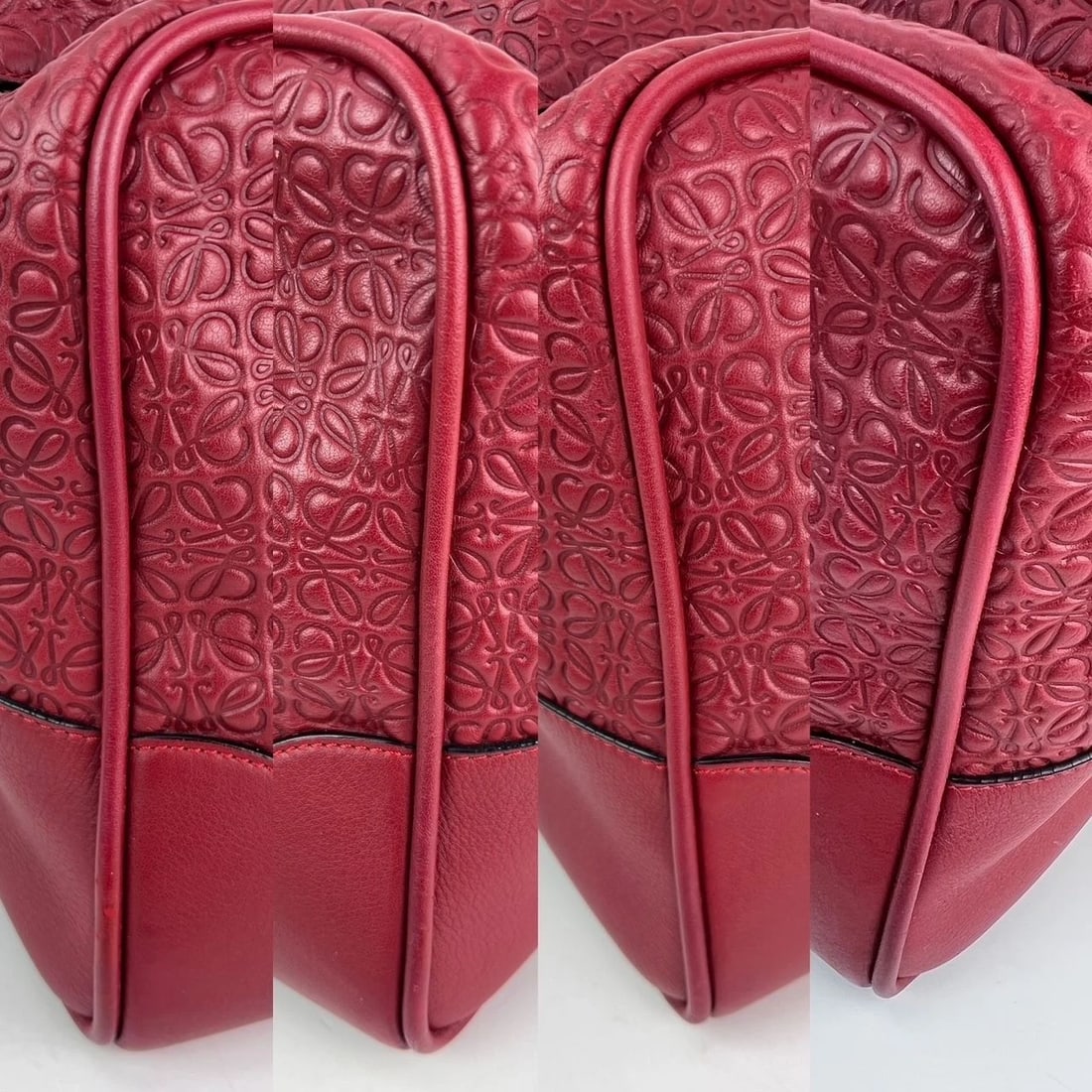 Loewe Amazona Anagram 2 Way Red Leather Shoulder Bag - 16