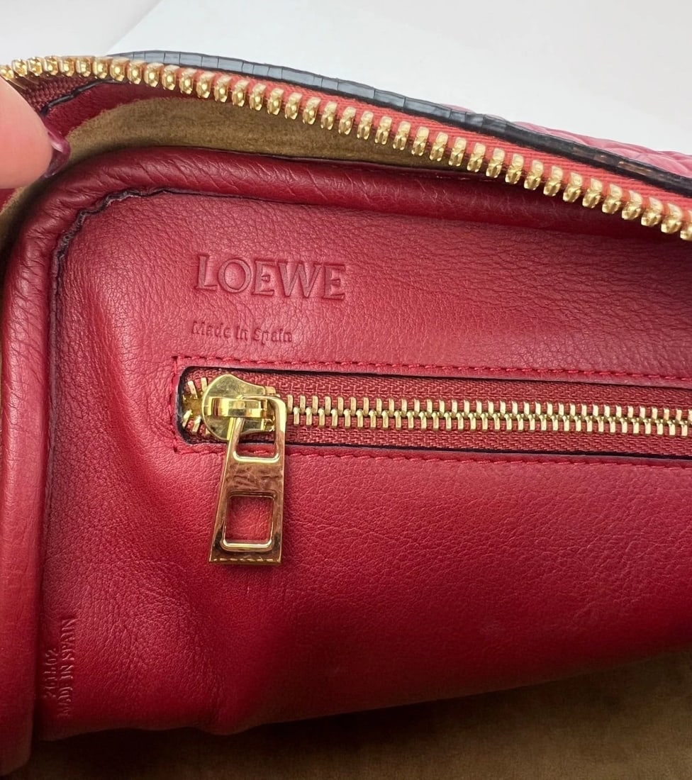 Loewe Amazona Anagram 2 Way Red Leather Shoulder Bag - 5