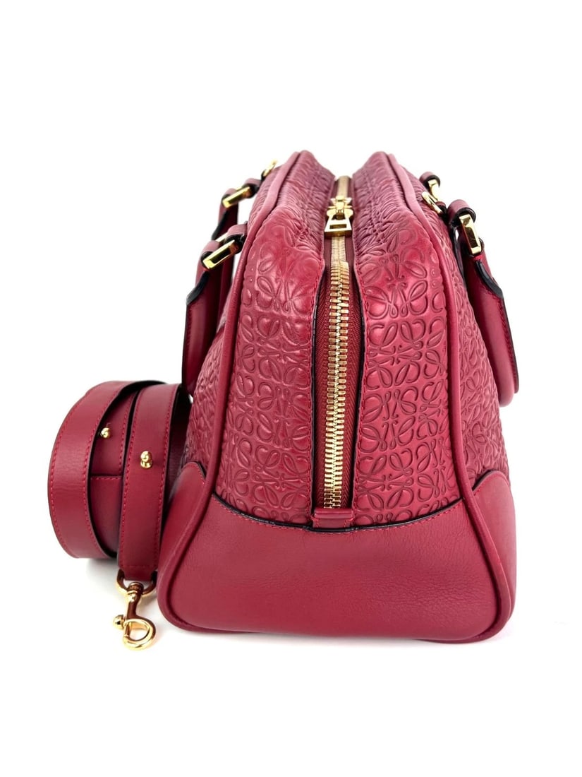 Loewe Amazona Anagram 2 Way Red Leather Shoulder Bag - 6
