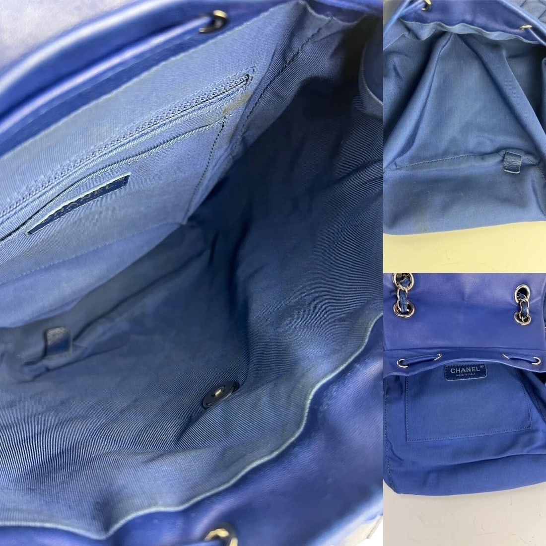 Chanel Lambskin Quilted Small Urban Spirit Blue Backpack - 5