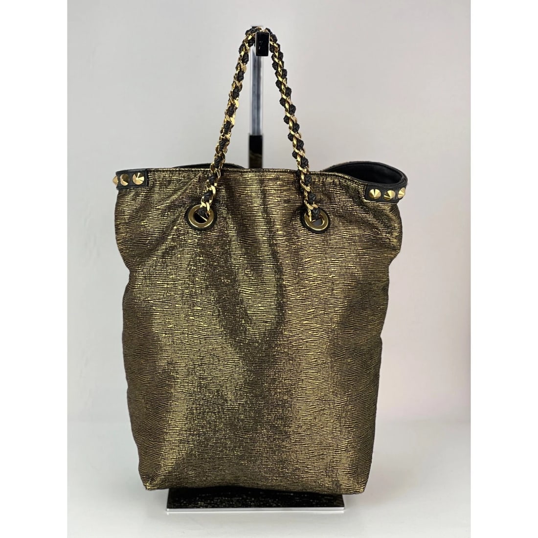 Louis Vuitton Metallic Jacquard double Jeu Soft Gold Tote - 11