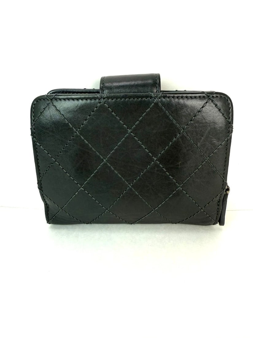 Chanel aged calfskin 2.55 Reissue Zip Gray Compact Wallet - 2