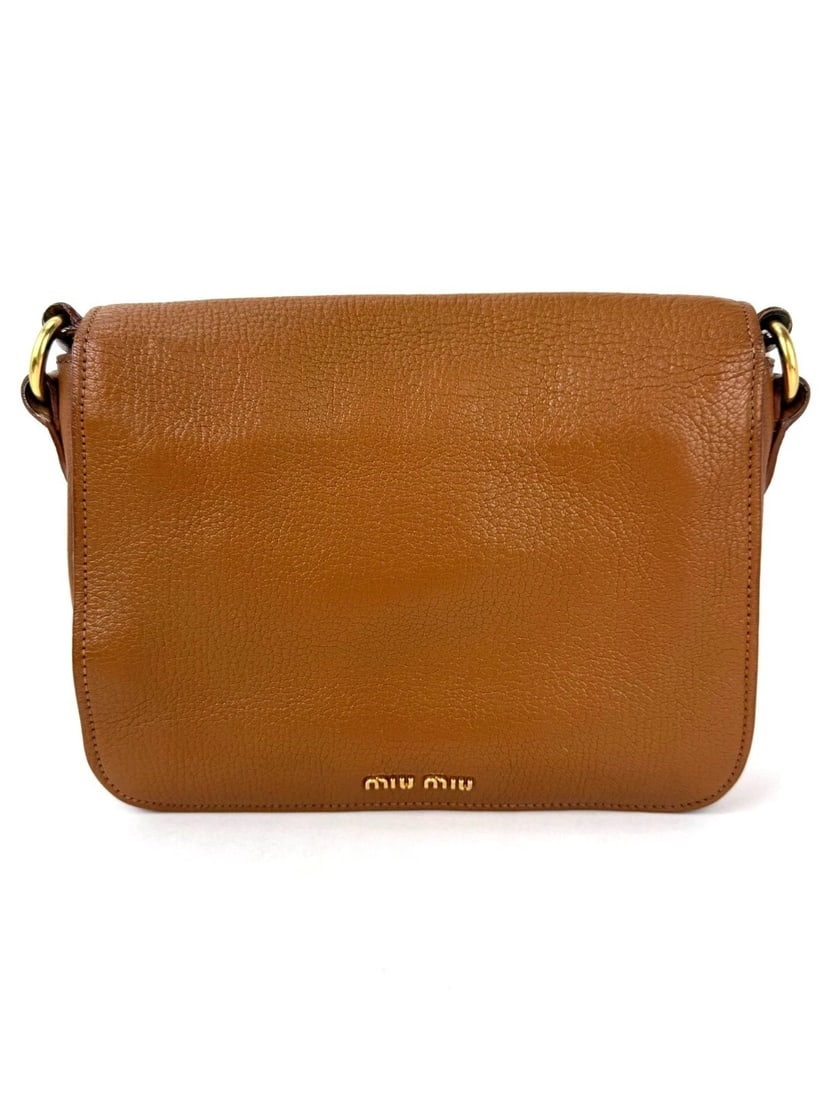Miu Miu Madres Brown Leather Crystals Crossbody - 2