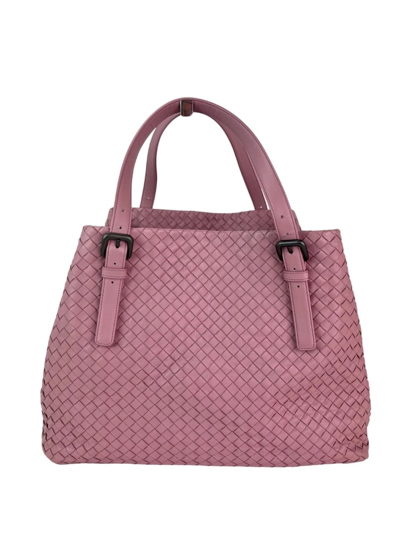 Bottega Venetta Nappa Intrecciato Large Seamless Rose Pink tote Bag - 2