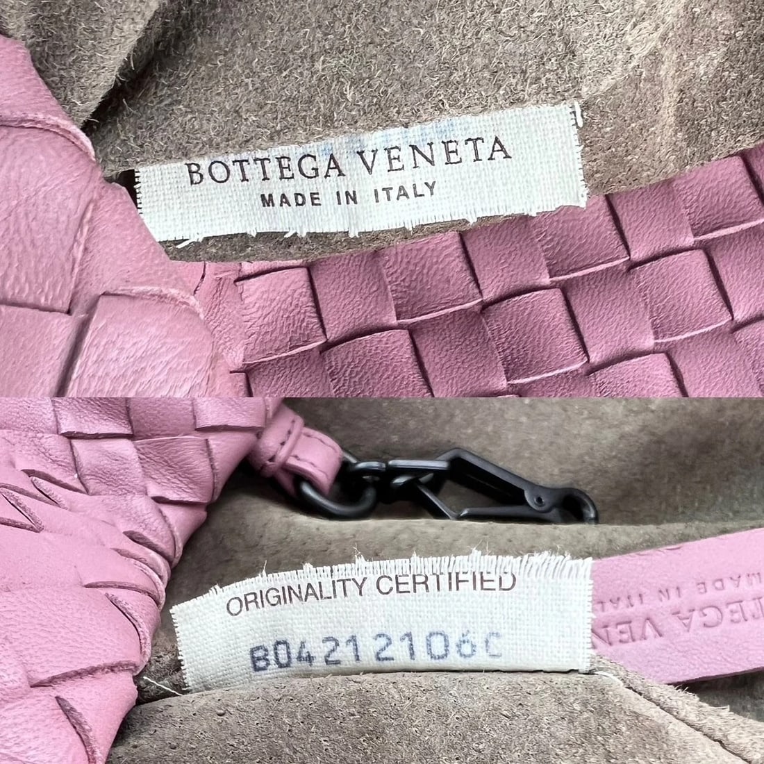 Bottega Venetta Nappa Intrecciato Large Seamless Rose Pink tote Bag - 3