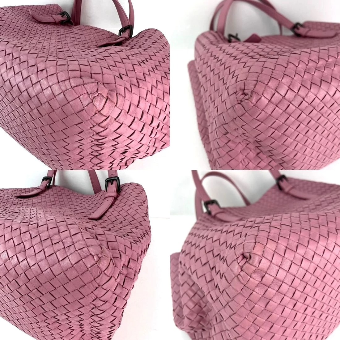 Bottega Venetta Nappa Intrecciato Large Seamless Rose Pink tote Bag - 4