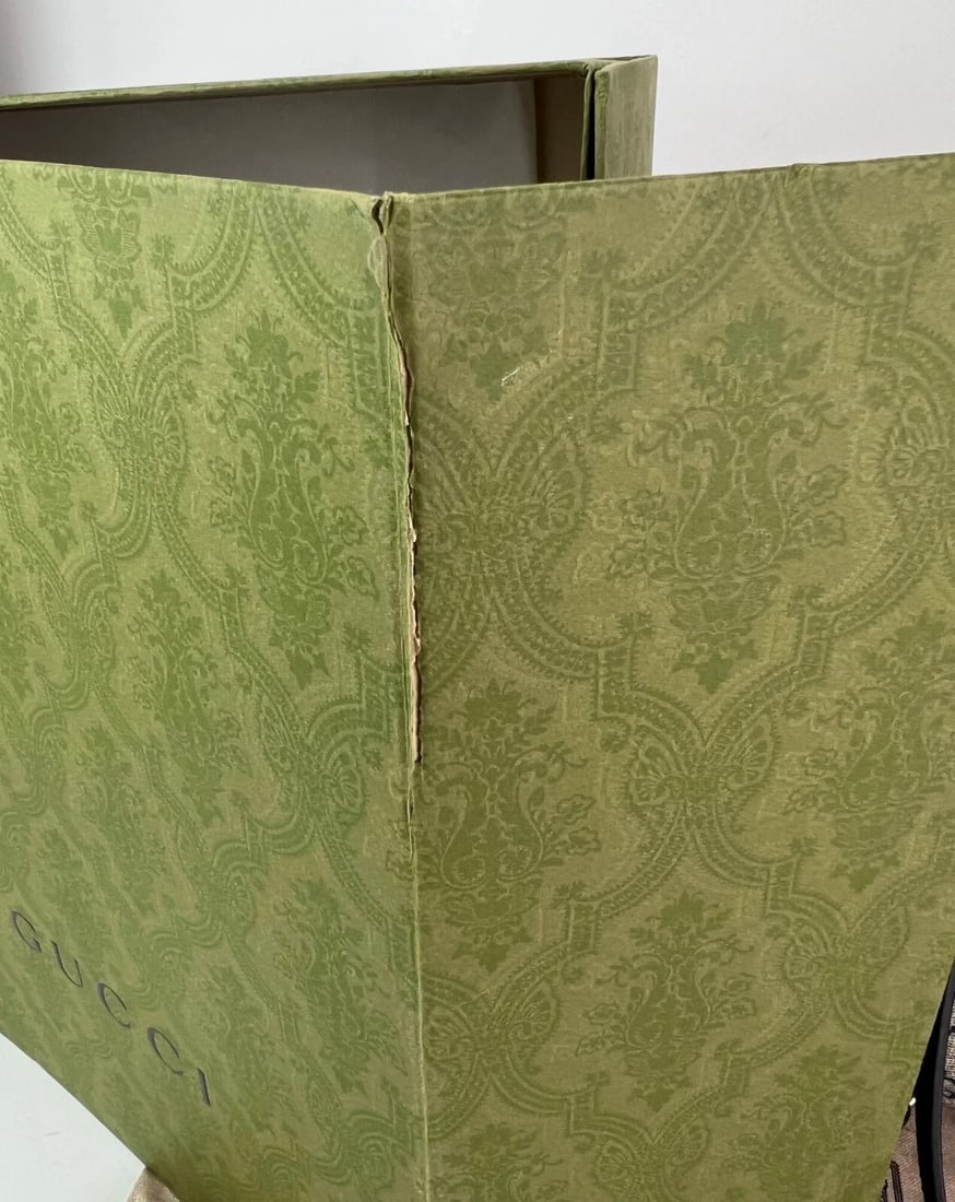 Gucci GG Supreme Dollar Calfskin Web Small Padlock Navy Tote - 4