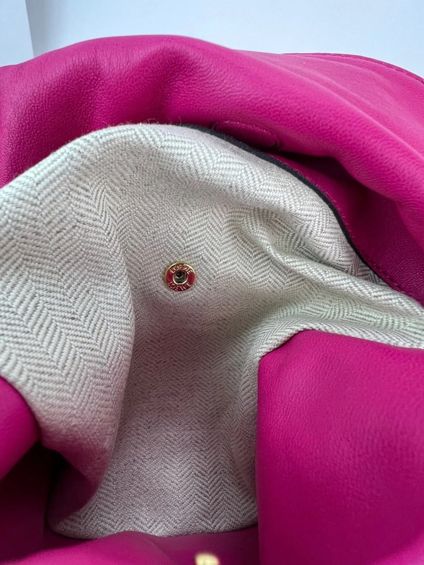 Loewe Nappa Pink Flamenco Medium Knot Shoulder Bag - 11