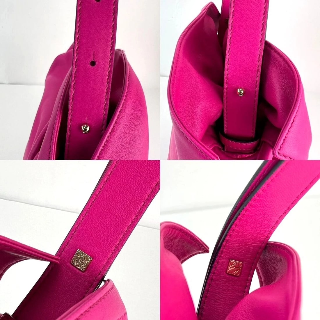 Loewe Nappa Pink Flamenco Medium Knot Shoulder Bag - 3