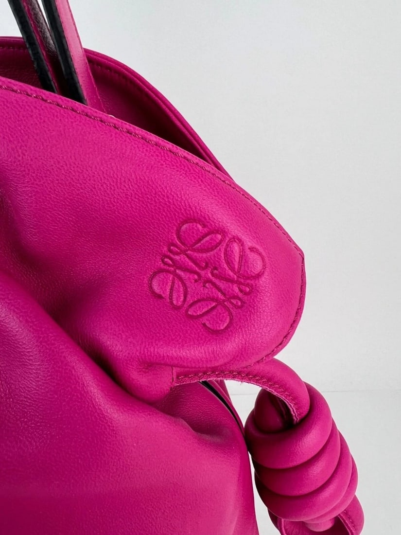 Loewe Nappa Pink Flamenco Medium Knot Shoulder Bag - 5