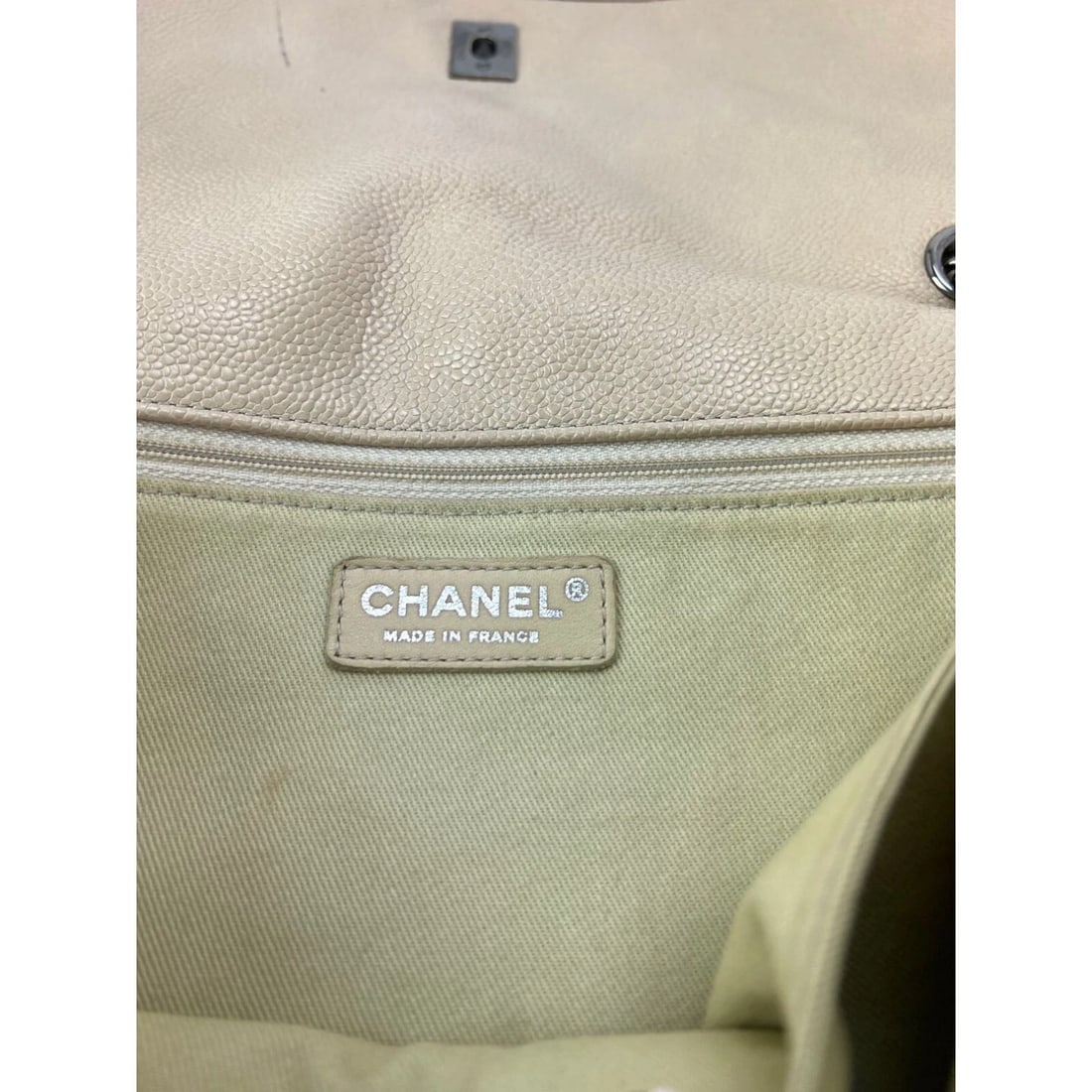 Chanel Grained leather Medium Natural Beauty Beige Flap Bag - 12