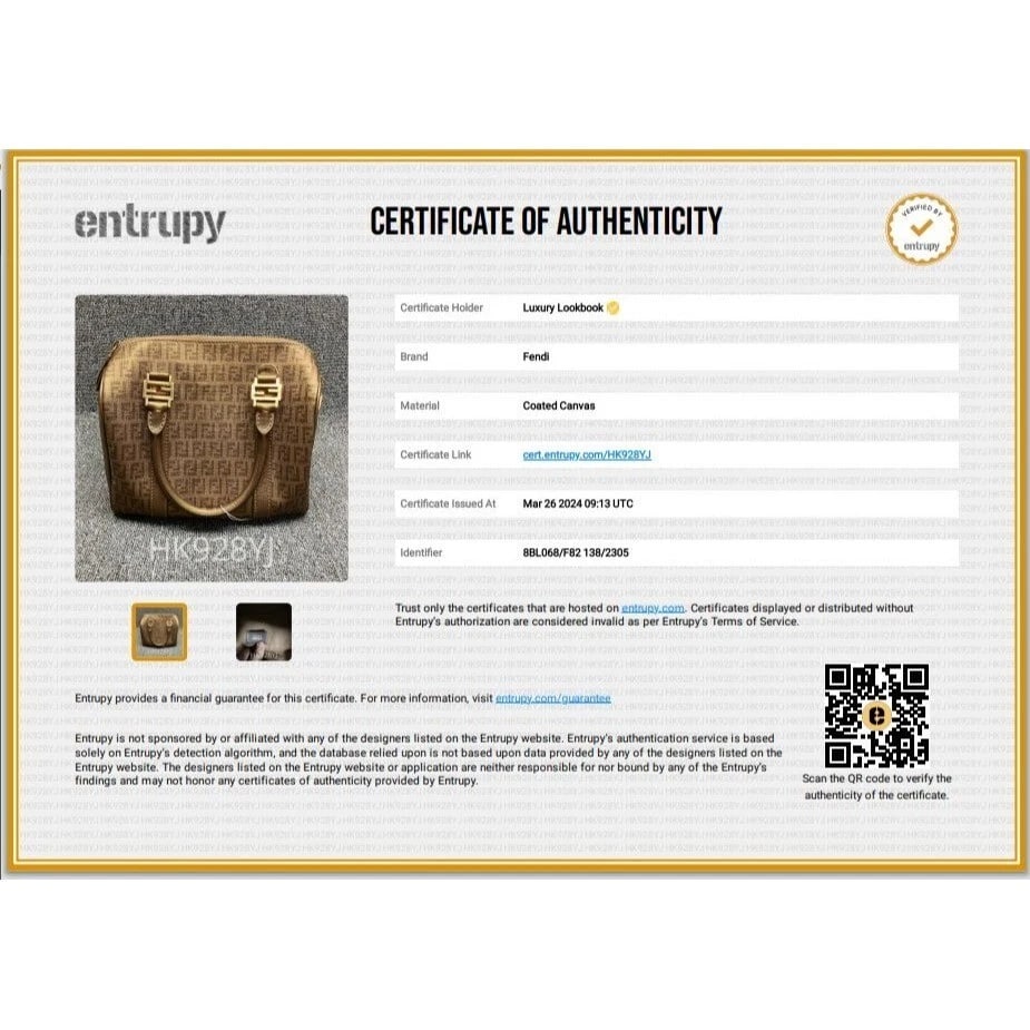 Fendi Boston Gold Coated Canvas Hand Bag - 10