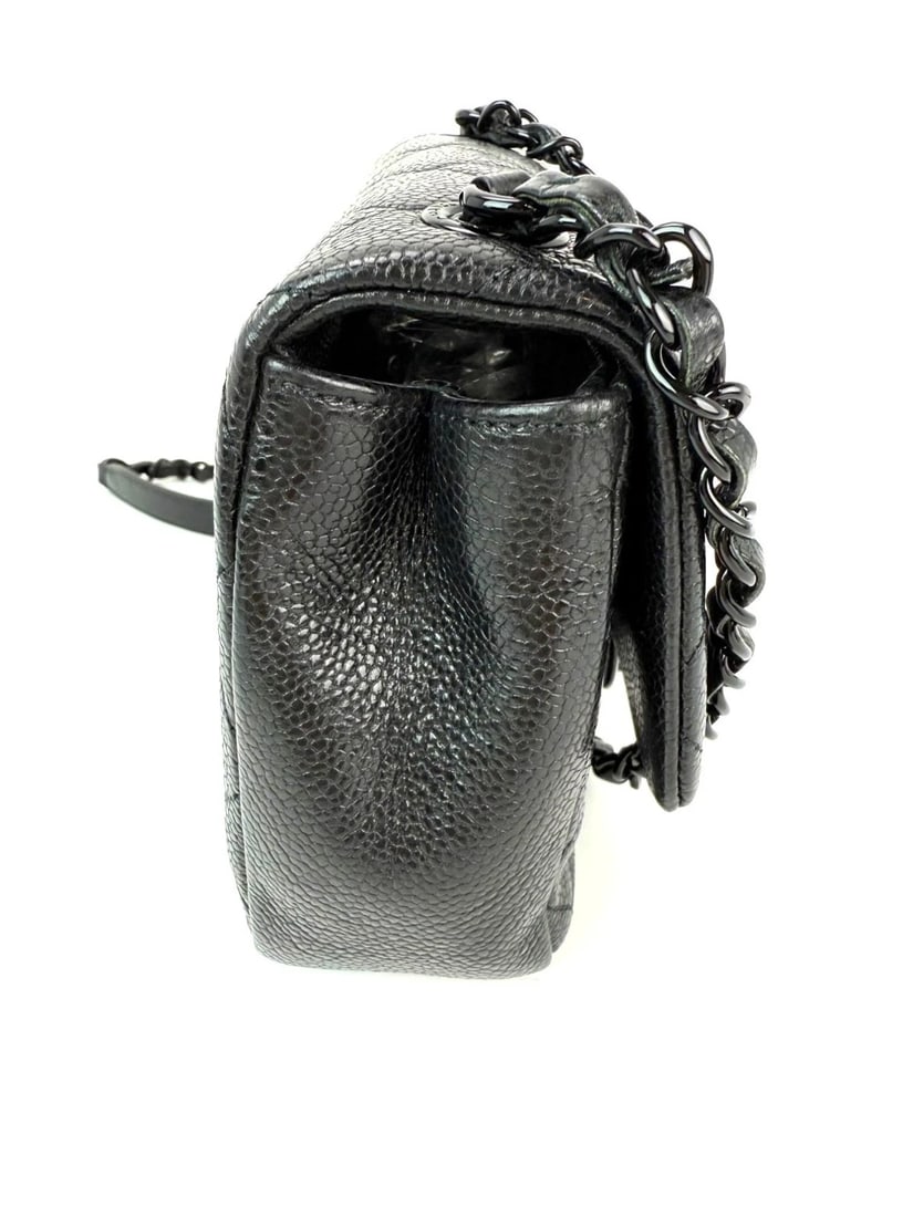 Chanel Caviar Quilted Incocognito Mini Square Black Flap Bag - 7