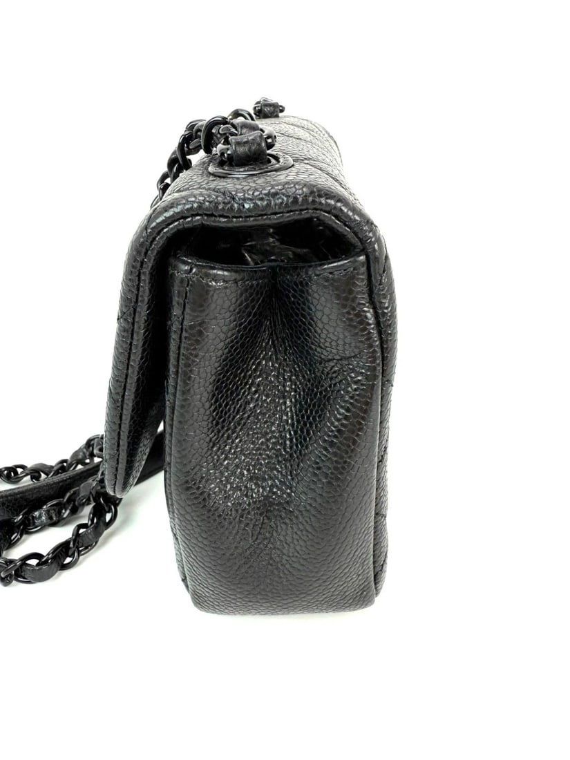 Chanel Caviar Quilted Incocognito Mini Square Black Flap Bag - 8