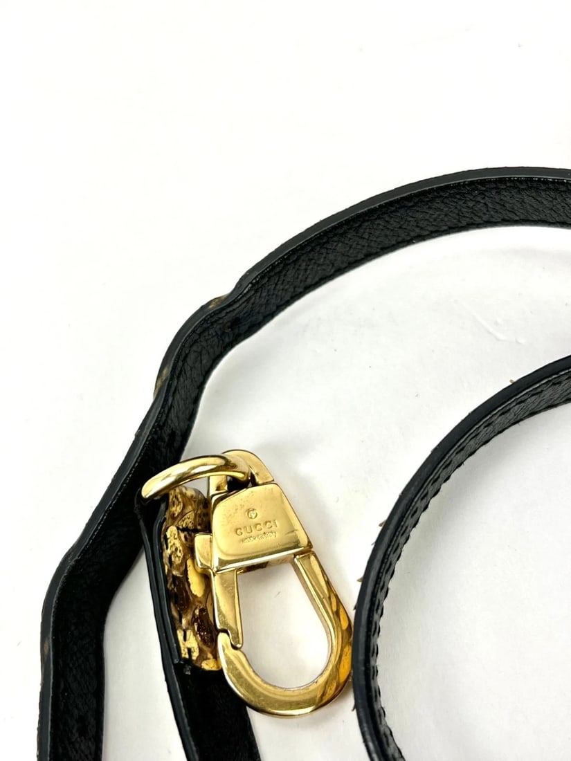 Gucci Thiara Double Sided Black Leather Python Crossbody Bag - 16