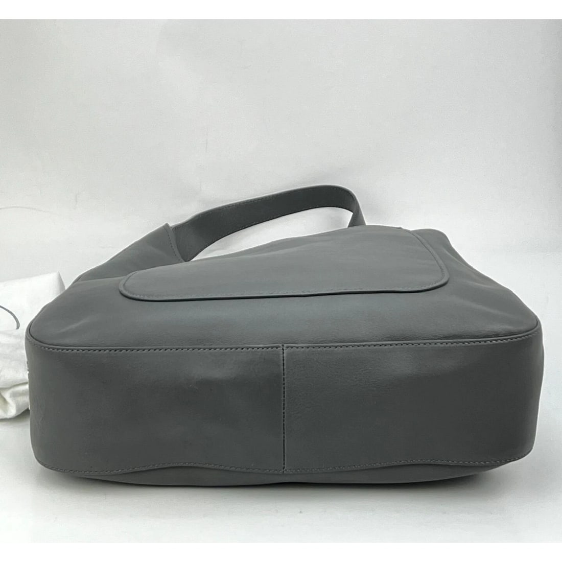 Prada Vitello Daino Grey Smooth Leather Hobo Bag - 5