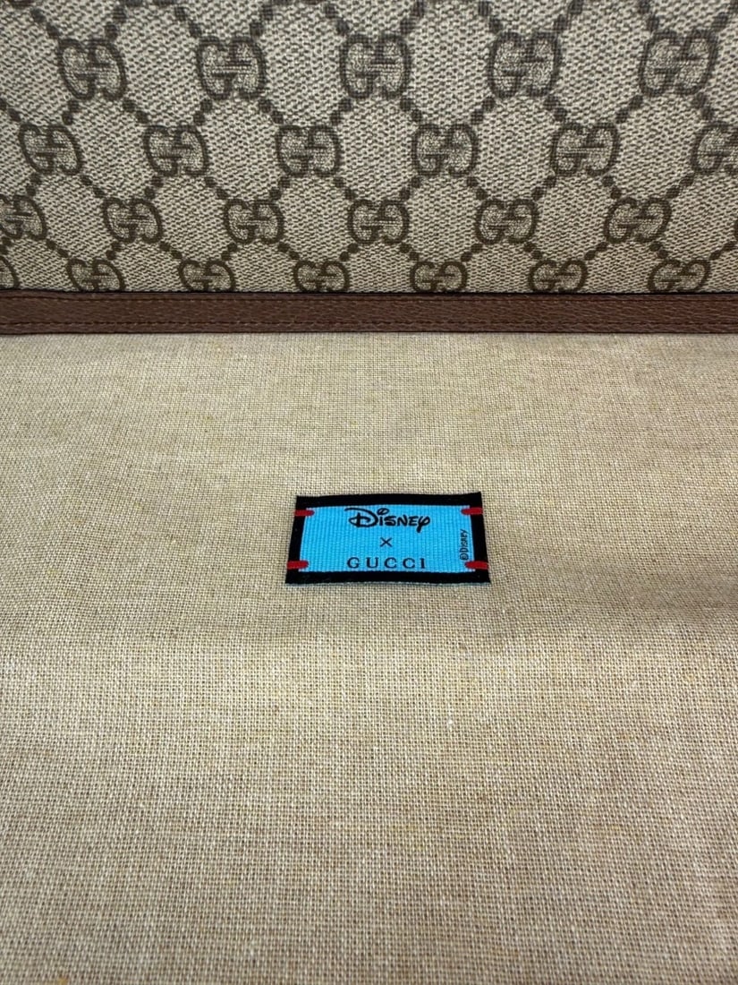 Gucci Disney Donald Duck GG Supreme Zip Beige Clutch Wristlet Bag - 14