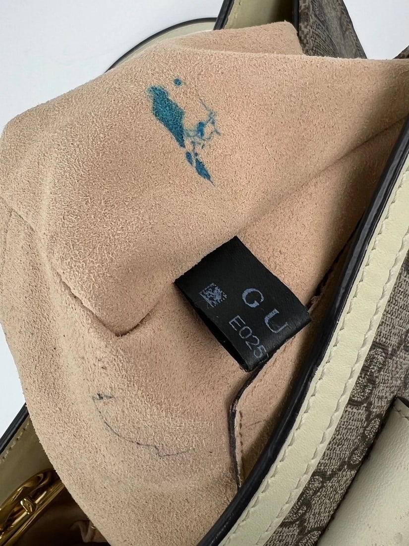 Gucci GG Supreme Small Padlock Leather Ebony Tote Bag - 6