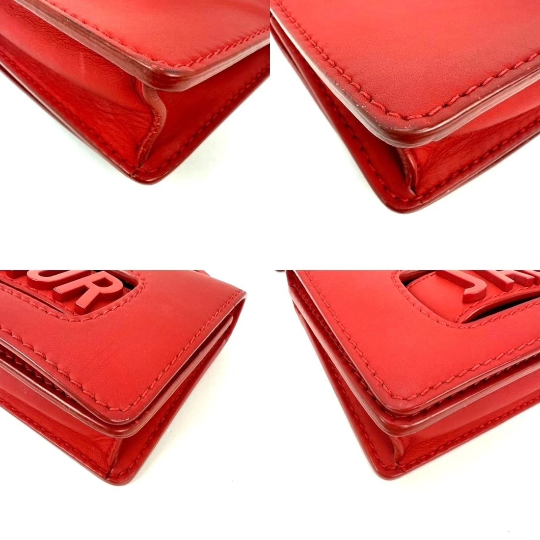 Christian Dior Ultra Matte Calfskin Mini J'Adior Red Flap Bag Clutch - 14