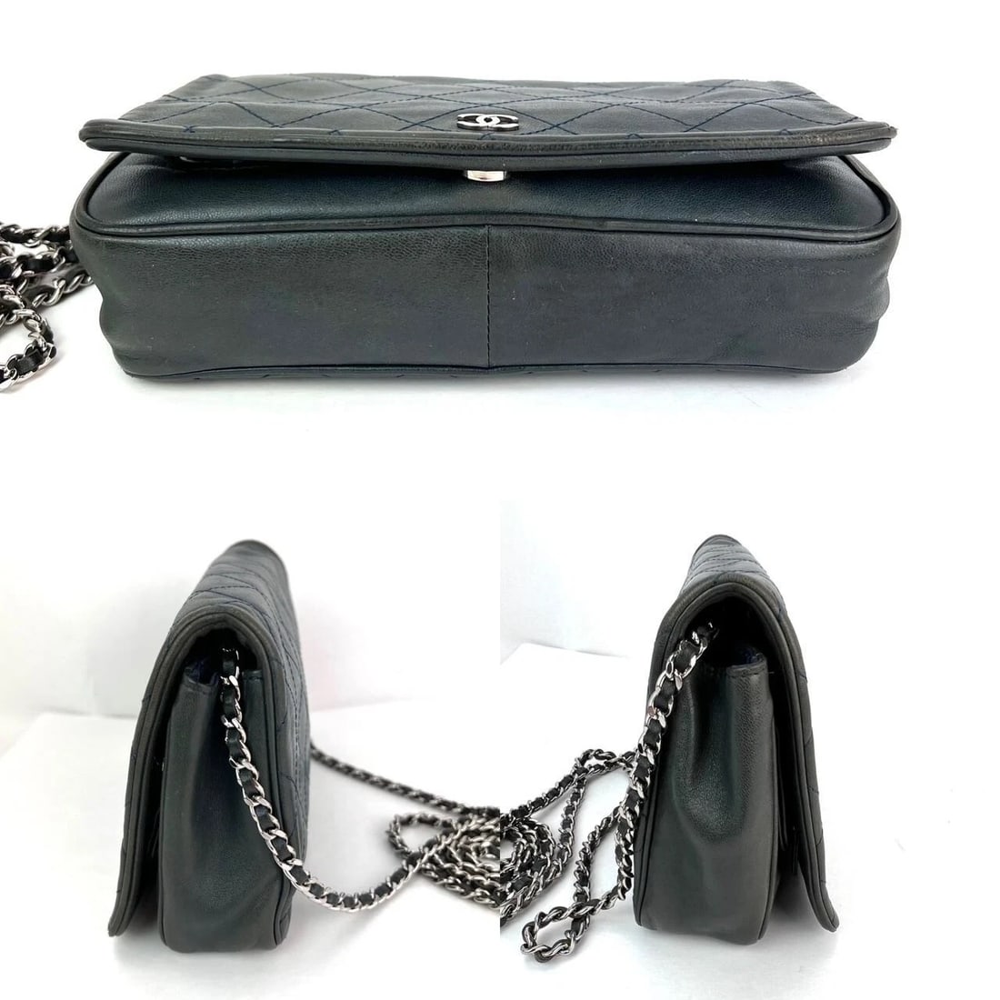 Chanel Quilted Lambskin Stitched Wallet on a Chain Crossbody Bag - 5