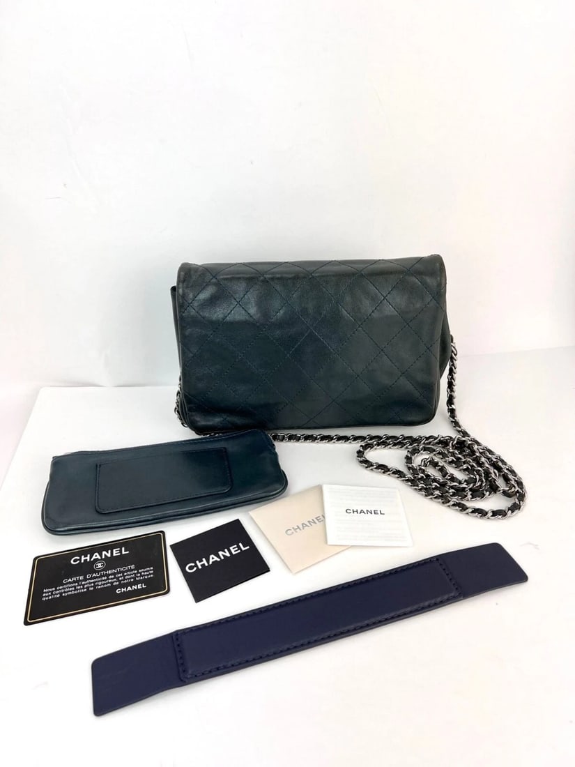 Chanel Quilted Lambskin Stitched Wallet on a Chain Crossbody Bag - 9