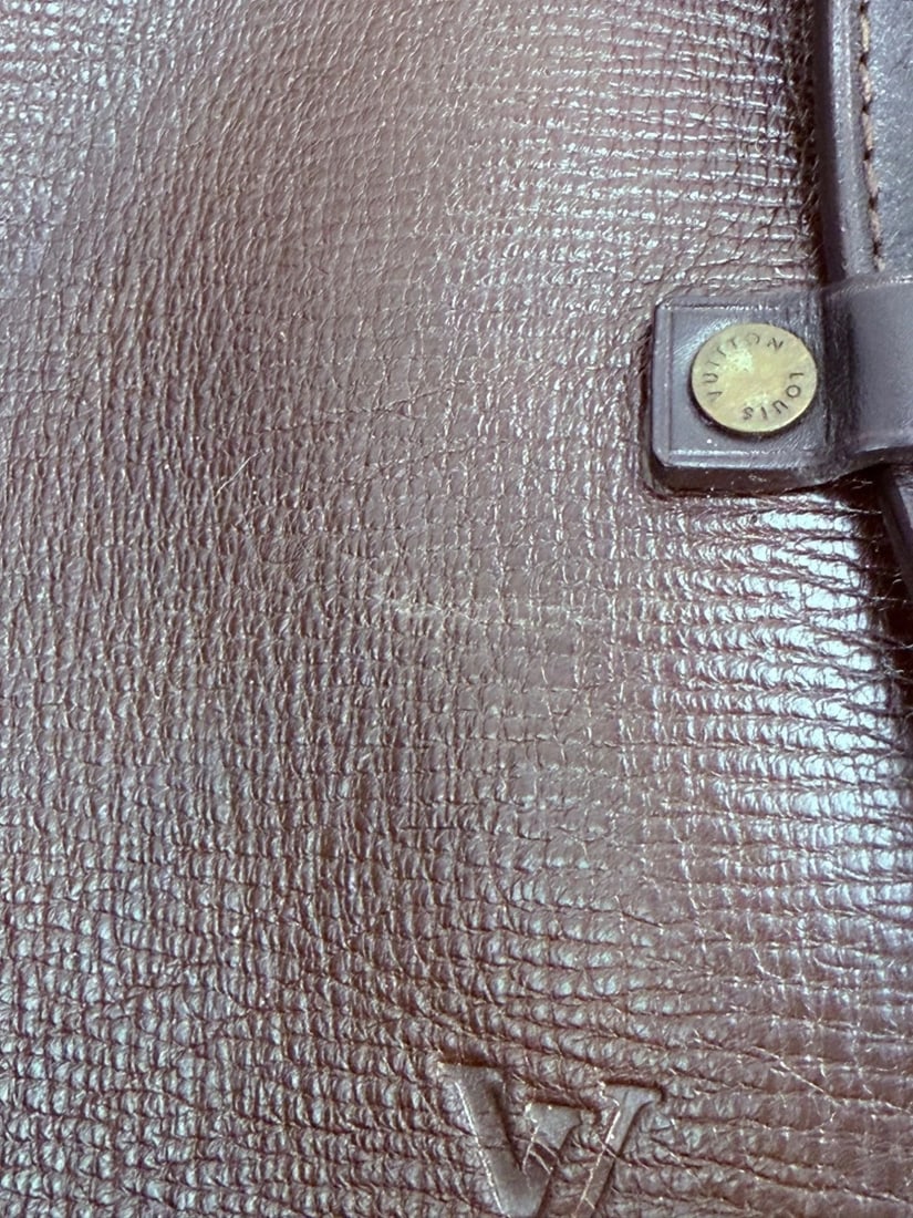 Louis Vuitton Vintage Utah Brown Leather Sac Weekender Travel Bag - 10
