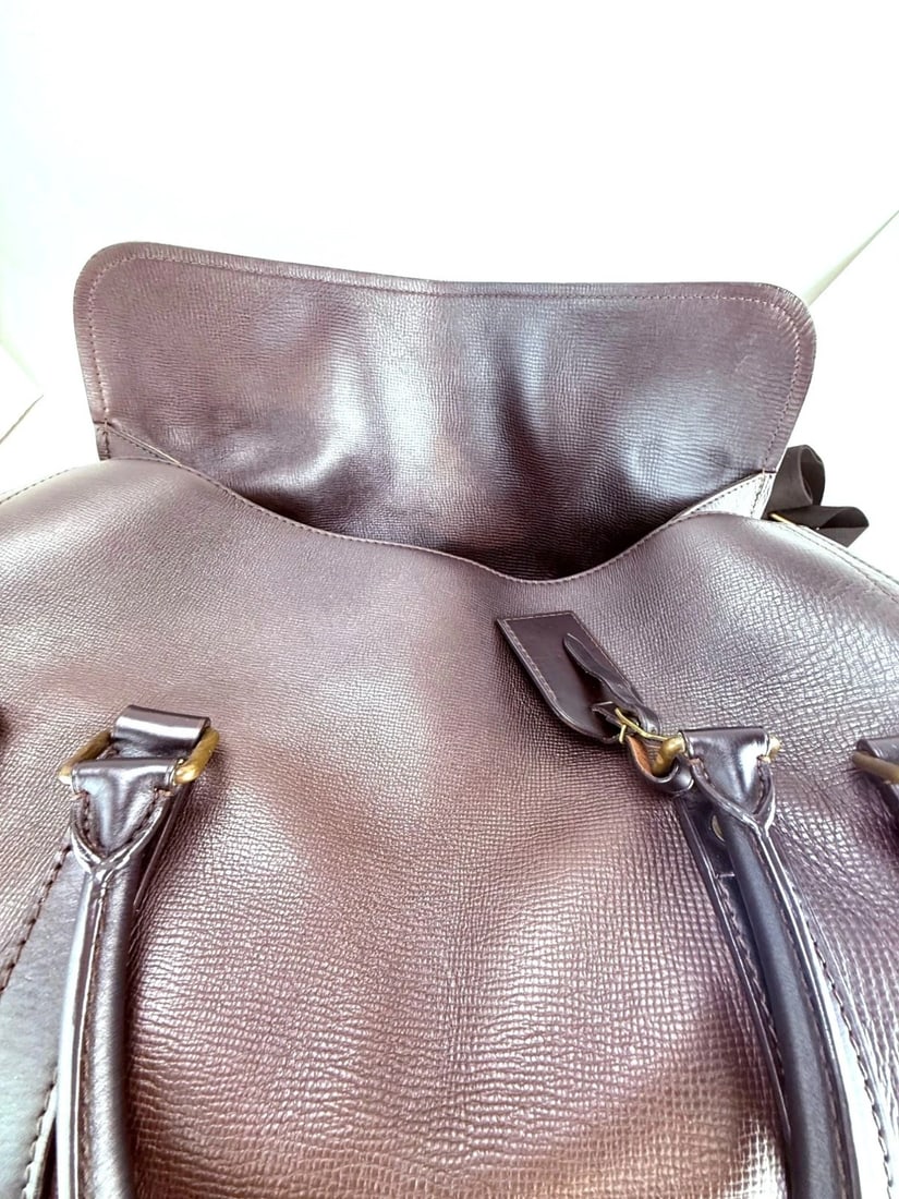 Louis Vuitton Vintage Utah Brown Leather Sac Weekender Travel Bag - 17