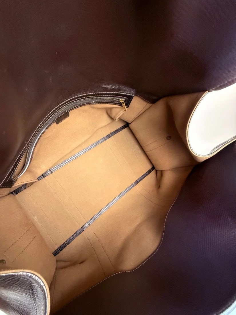 Louis Vuitton Vintage Utah Brown Leather Sac Weekender Travel Bag - 8