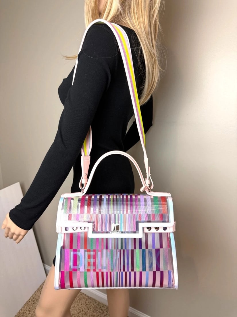 Delvaux PVC Tempete The Eye Catcher Multicolor Satchel Bag - 13