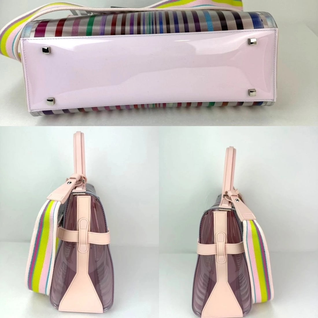 Delvaux PVC Tempete The Eye Catcher Multicolor Satchel Bag - 3