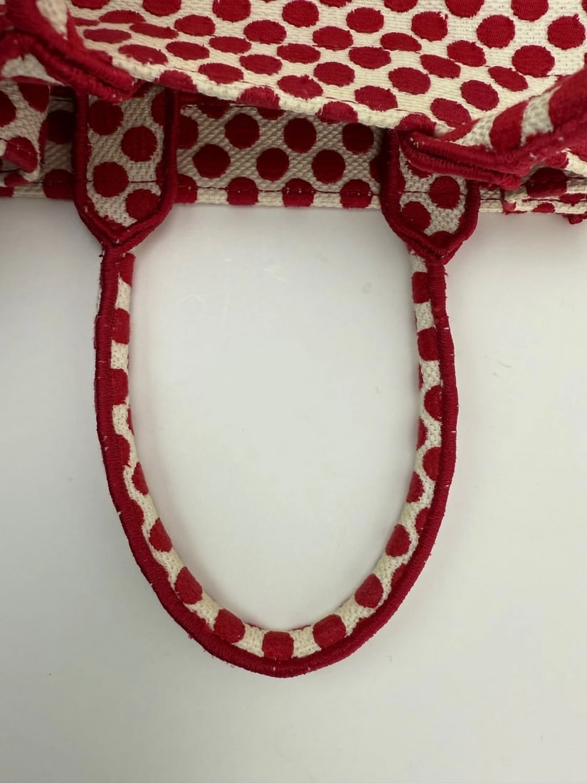 Christian Dior Canvas Dior Amour Dots Vertical Book Tote - 9