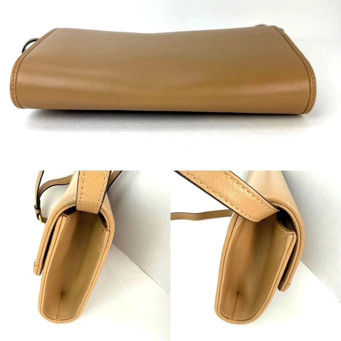 Gucci Lambskin G Linea Matisse Interlocking Beige Clutch Shoulder Bag - 3