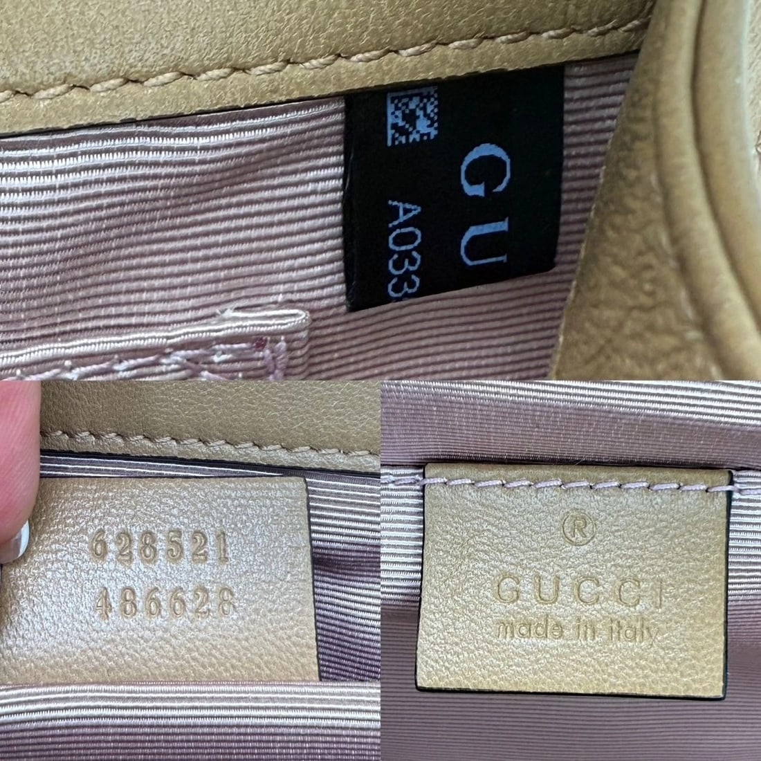 Gucci Lambskin G Linea Matisse Interlocking Beige Clutch Shoulder Bag - 4